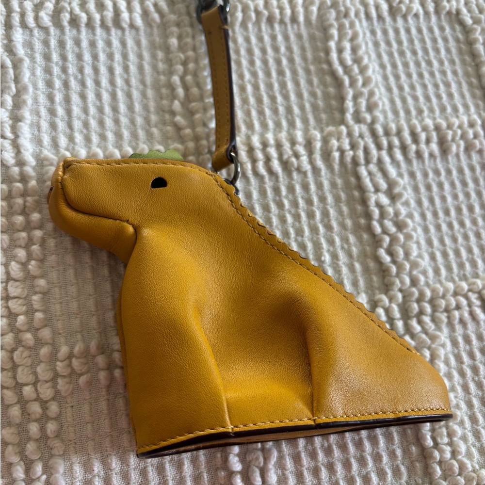 Rare Coach Yellow T-Rex Dinosaur Coin Purse